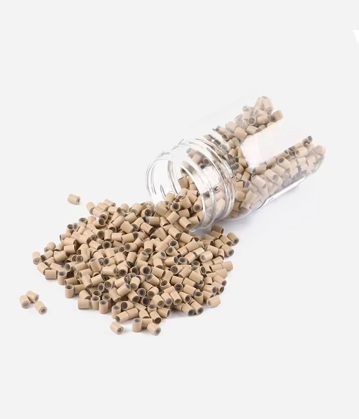Hair Extension Copper Beads With Silicone 3.4x2.0x4.0mm