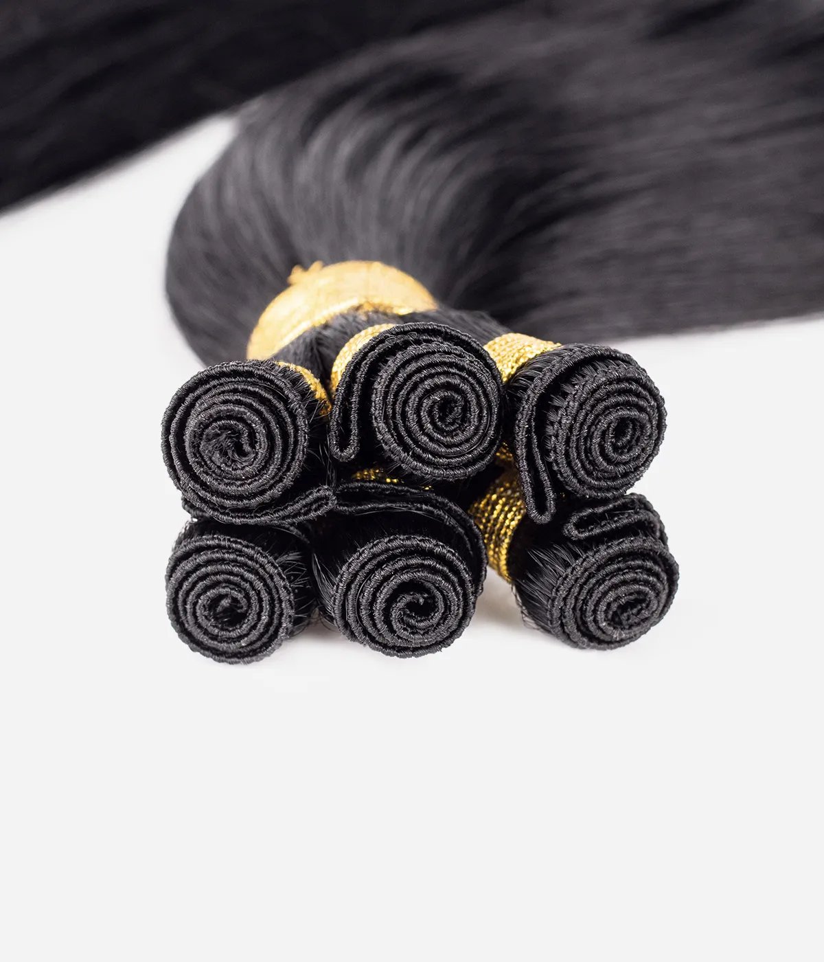 Hand-tied weft hair extensions