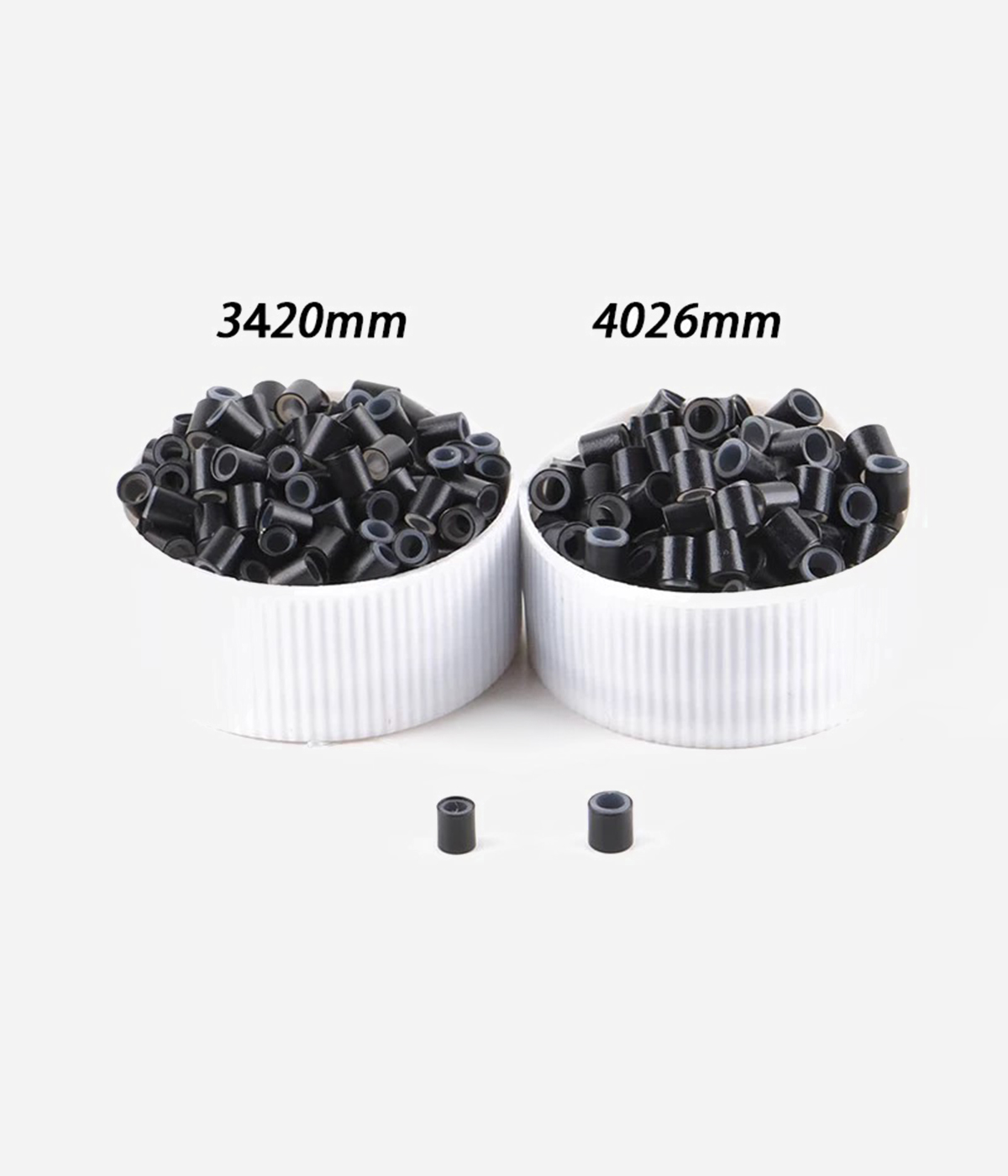 Hair Extension Copper Beads With Silicone 4.0x2.6x4.0mm