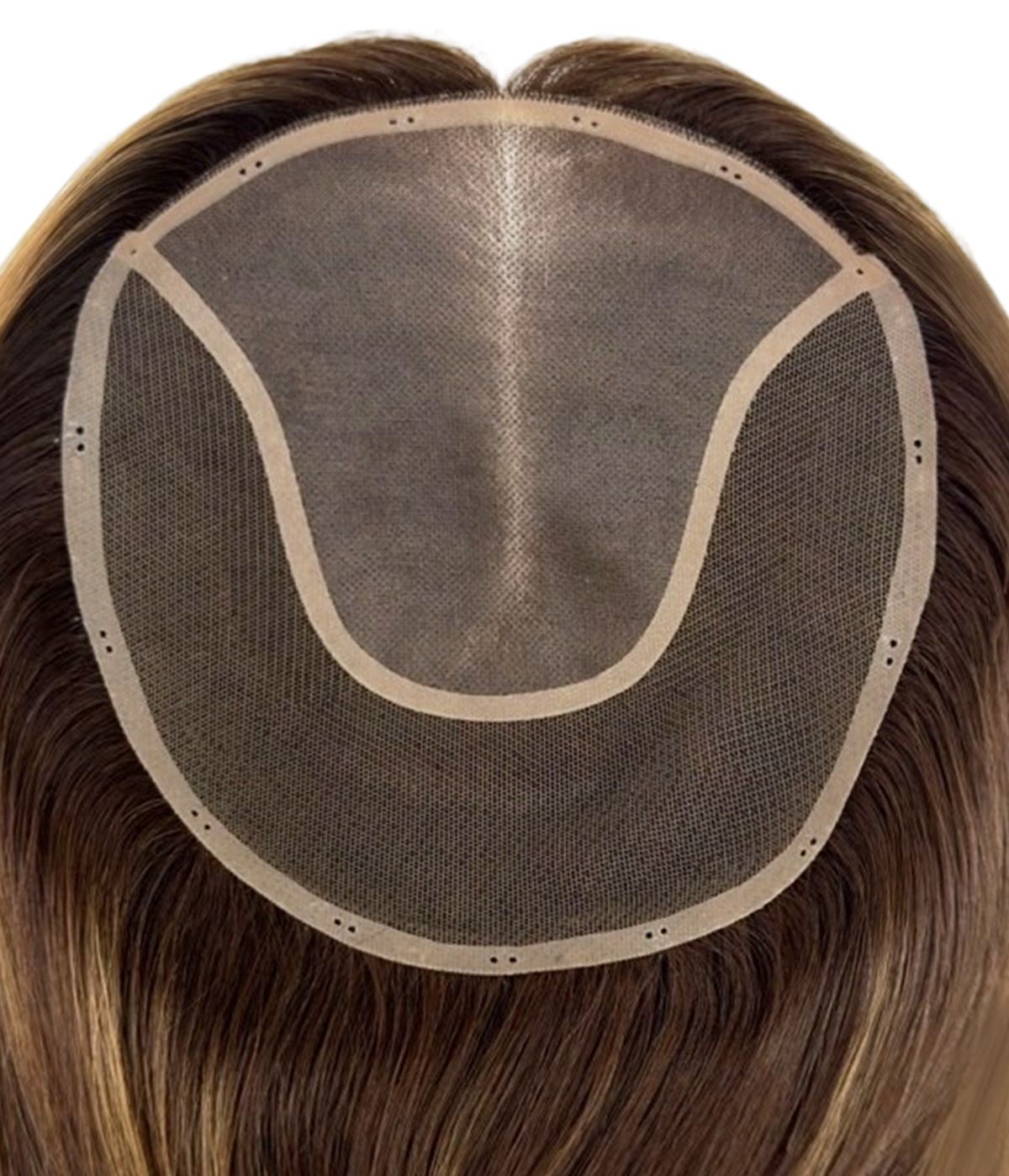 6''x6.5'' Bead-in Topper | Mono Base Lace Back Design | Breathable Medium Coverage Bead Installation Hair Topper