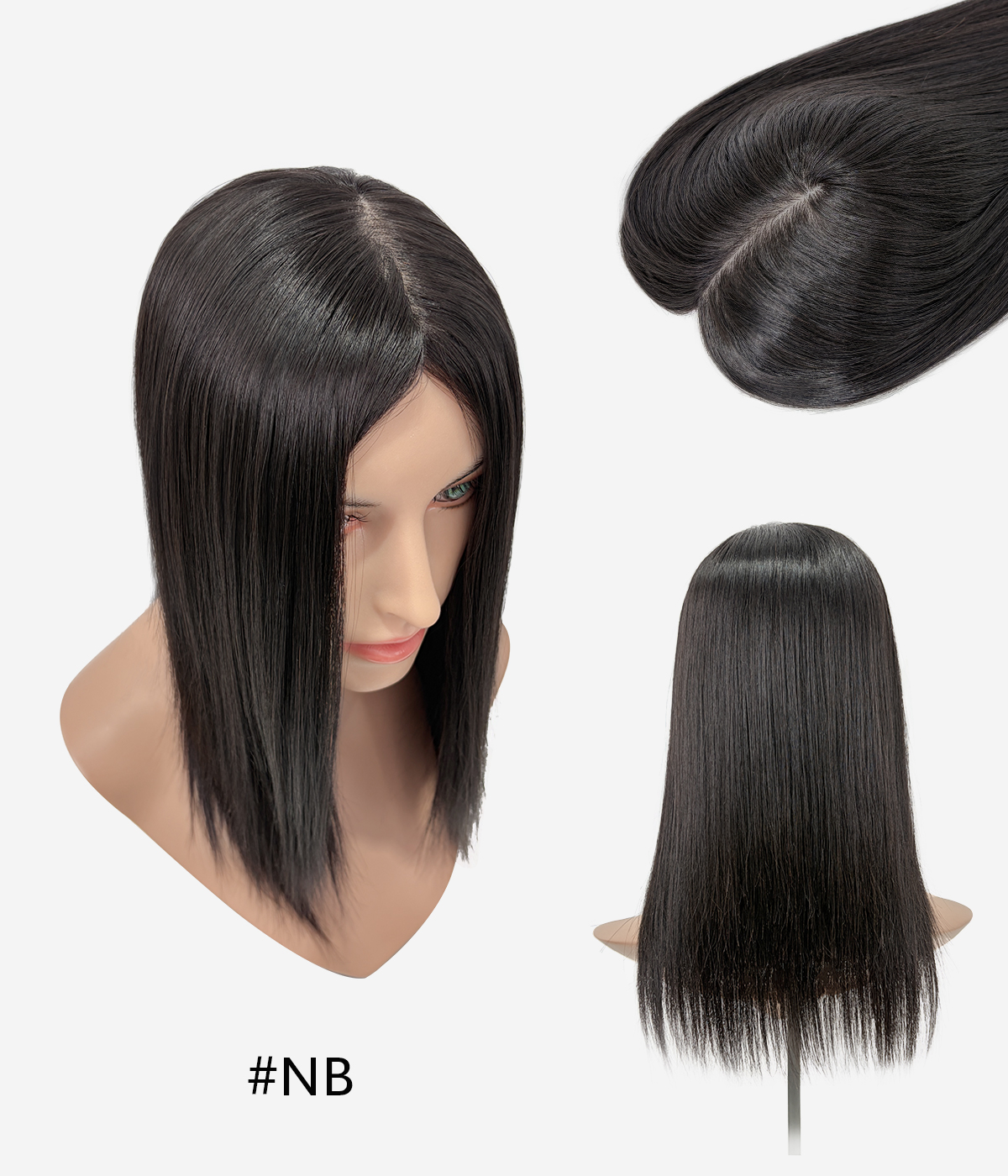 6"x6" Fishnet Mono Hair Topper | Hybrid Mono Top + Fishnet Base | Breathable Hair Integration Topper