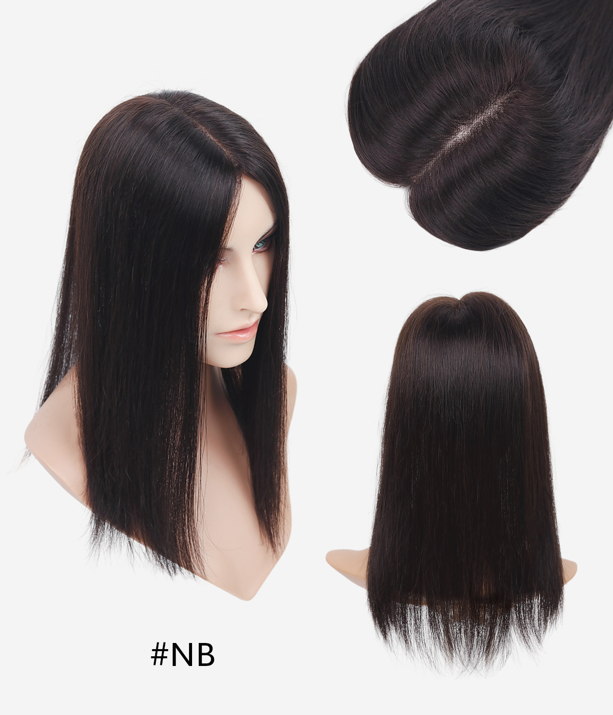 7.5''x 8'' Bead-in Topper | Mono Base Lace Back Design | Breathable Large Coverage Bead Installation Hair Topper