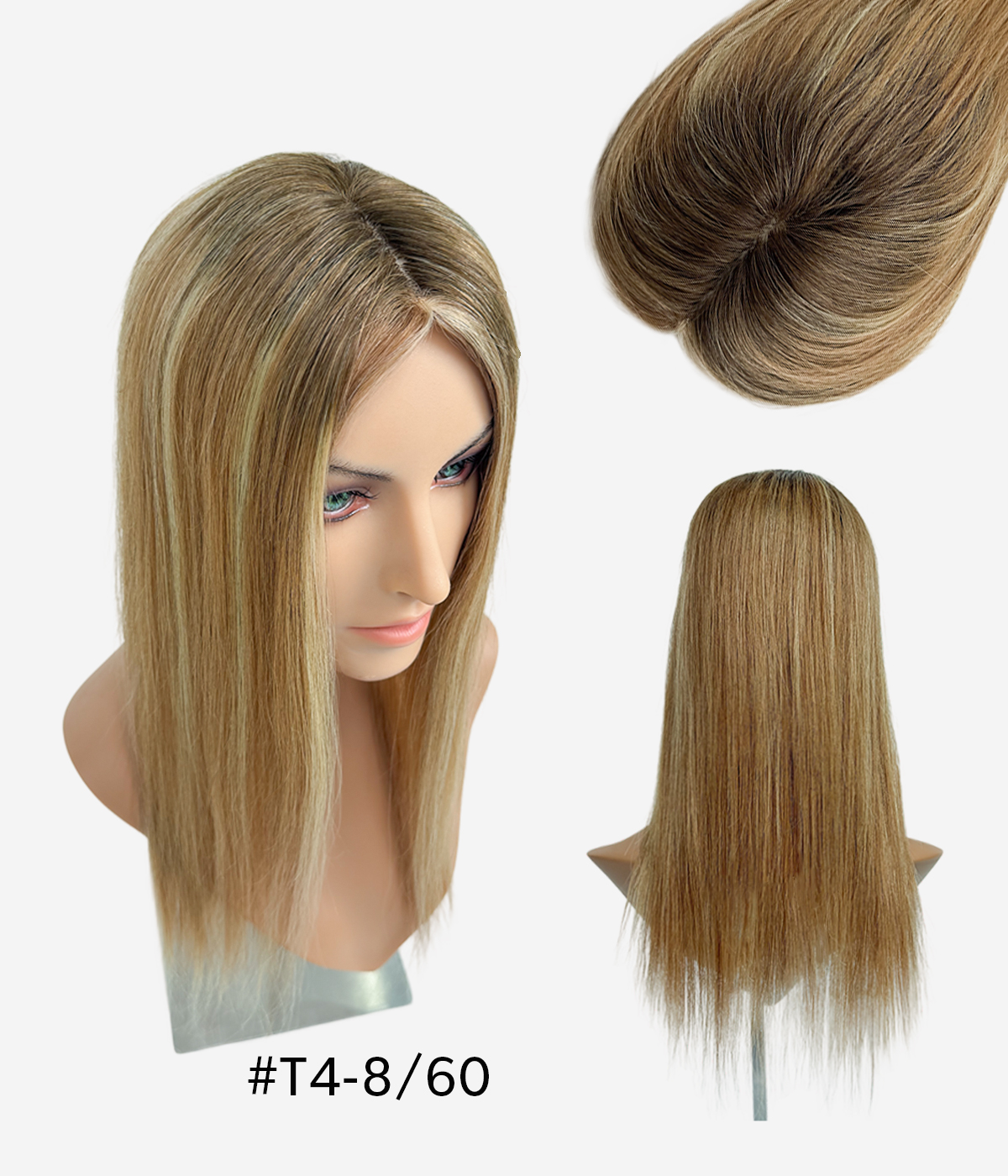 6"x6" Silk Top Human Hair Topper | Natural Scalp Look | Crown Coverage