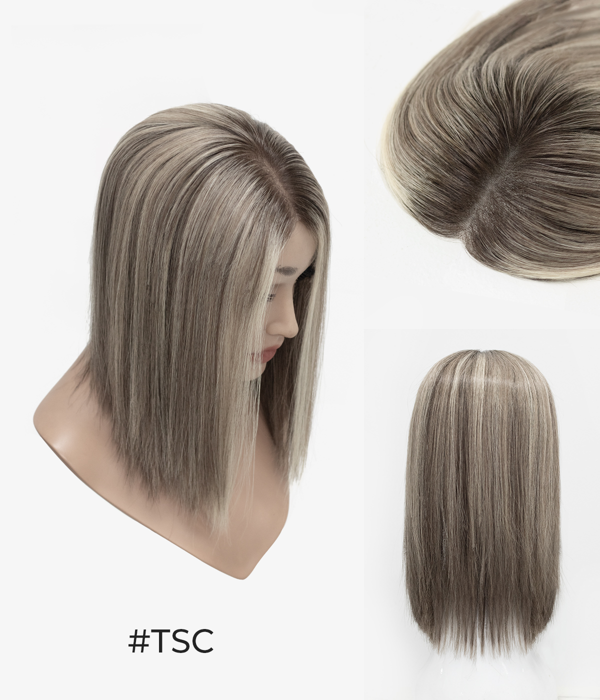 6.5” × 7” Closed Lace Human Hair Topper | Ready-to-Wear | Low Density