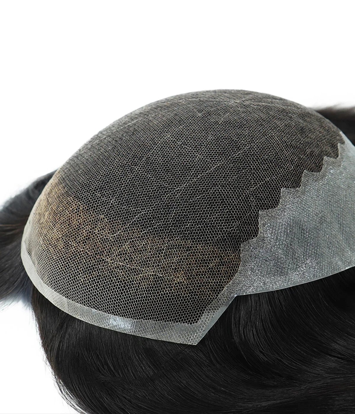 7"x9" French Lace with Polyskin Sides Human Hair Topper