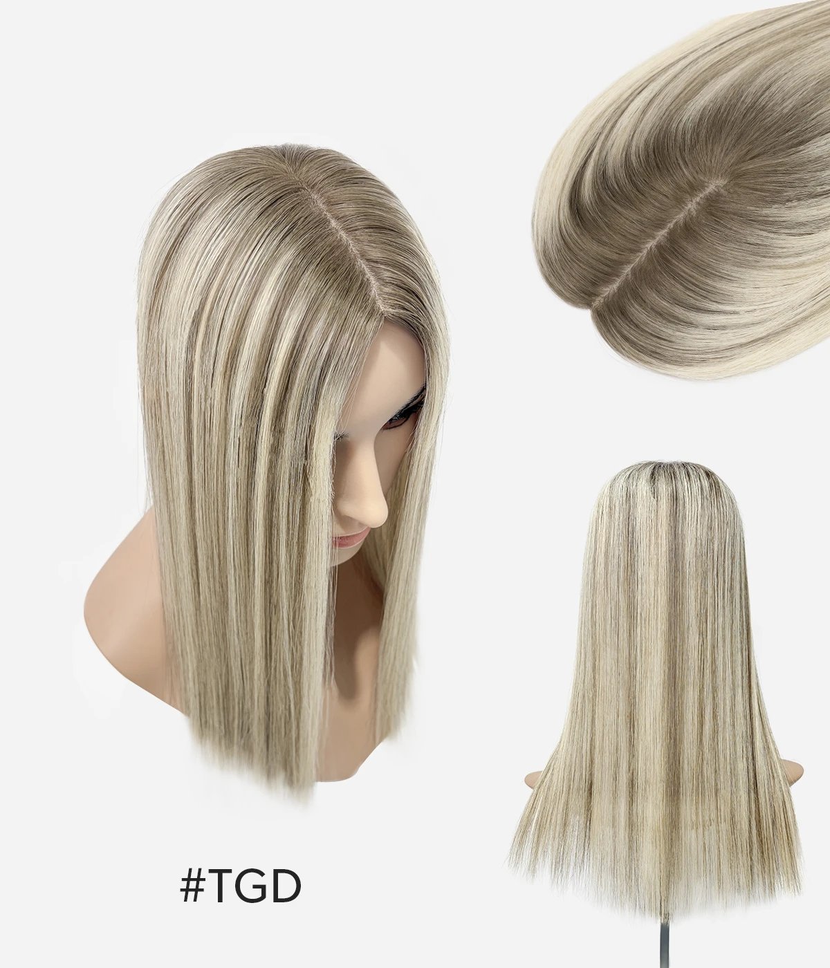 8.5" x 9" No-Trim Lace Human Hair Topper