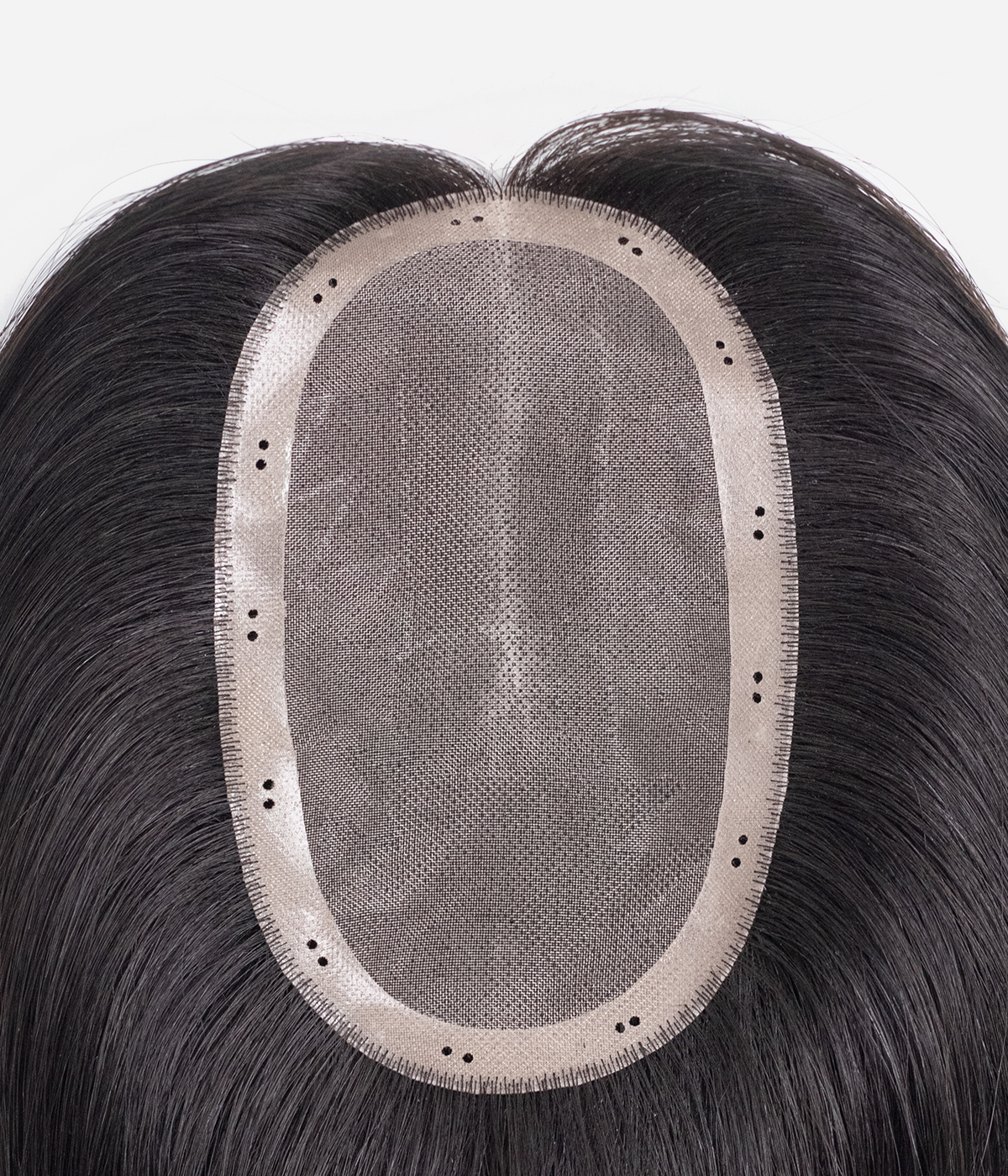 3''X5'' Mono Base Bead-in Topper | Professional Bead Installation Hair Topper