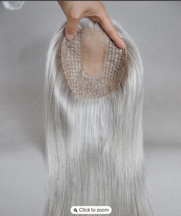 Grey hair topper