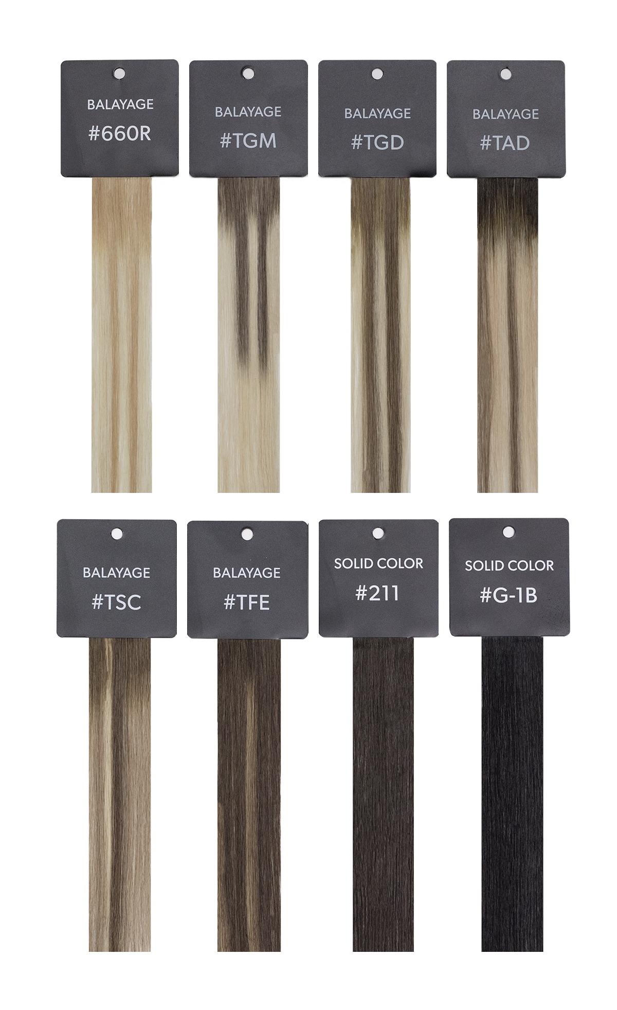 Hair Topper Color Ring | Balayage & Solid Shades | Professional Matching Tool