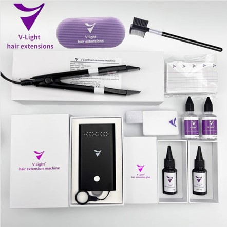v-light hair extension machine kit