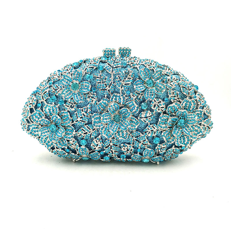 Vintage Flowers Crystal Purse