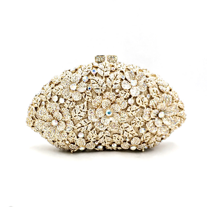 Vintage Flowers Crystal Purse
