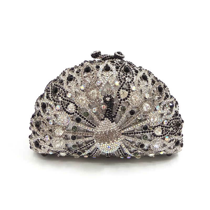 Peacock Crystal Clutch