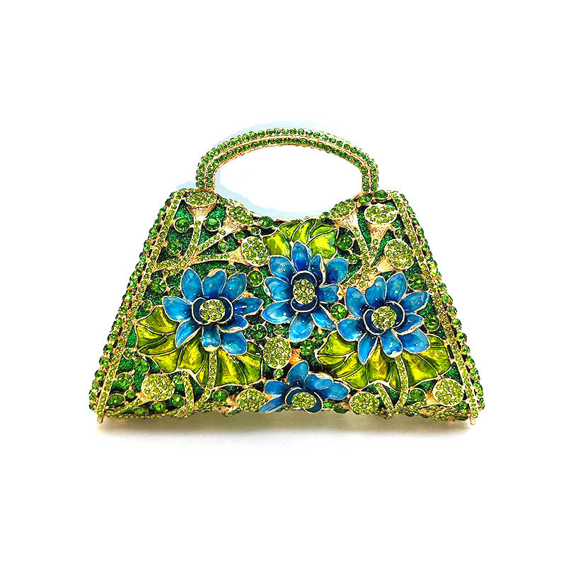 Floral Rhinestone Purse