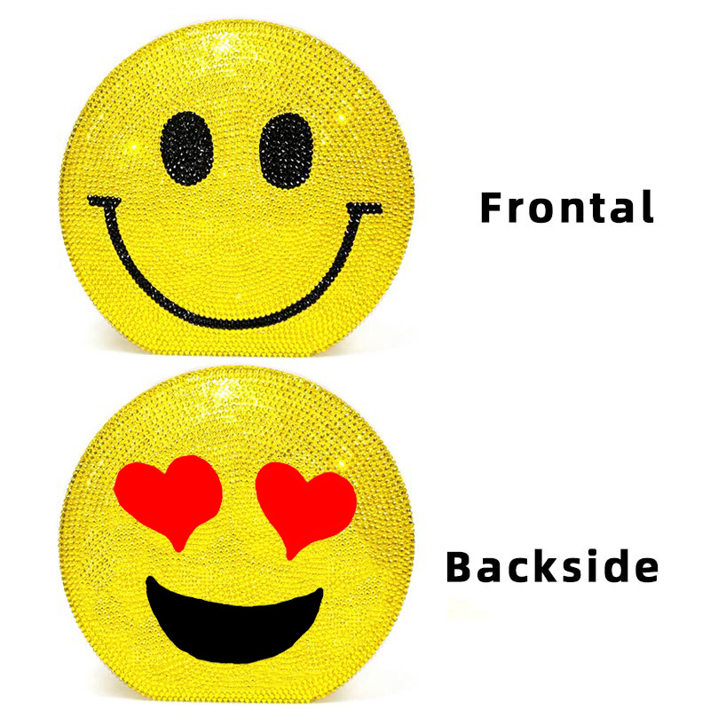 Smile Face Crystal Clutch