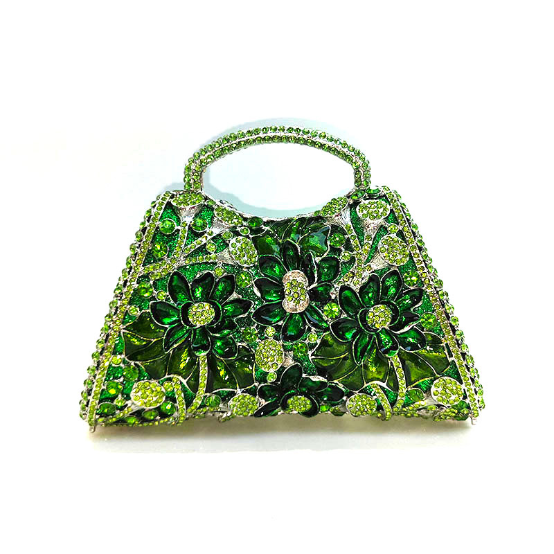 Floral Rhinestone Purse