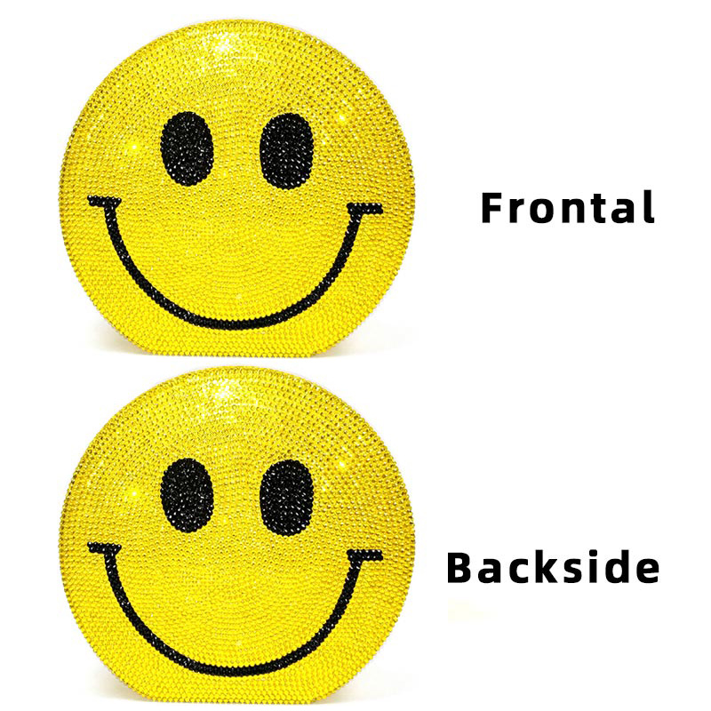 Smile Face Crystal Clutch
