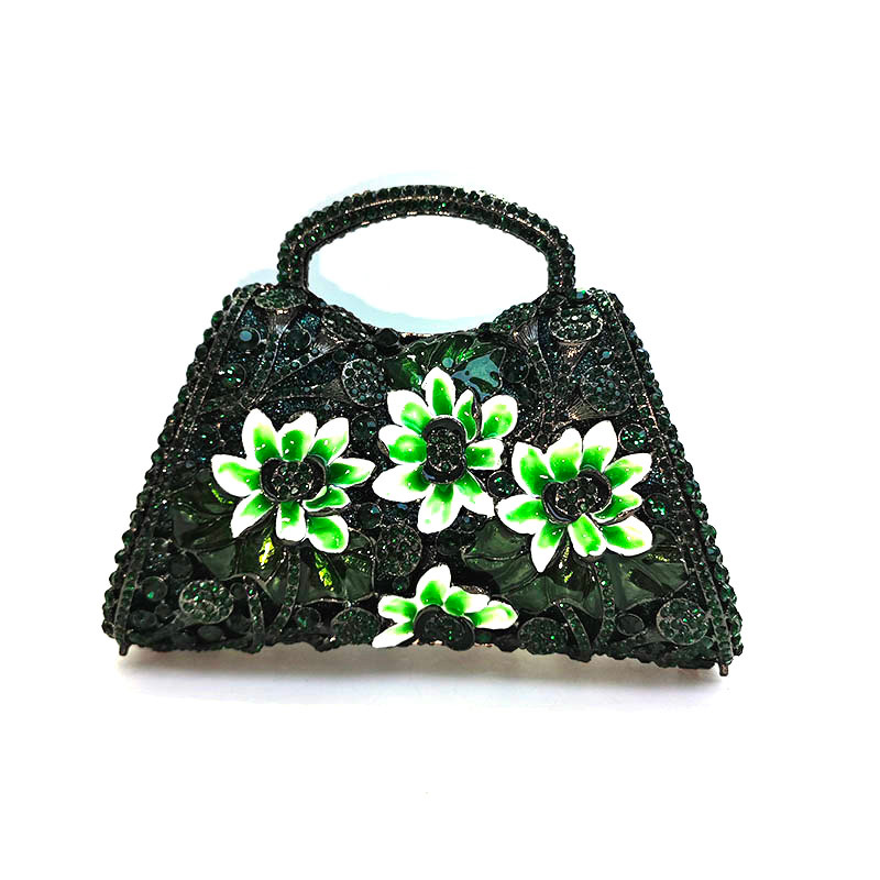 Floral Rhinestone Purse