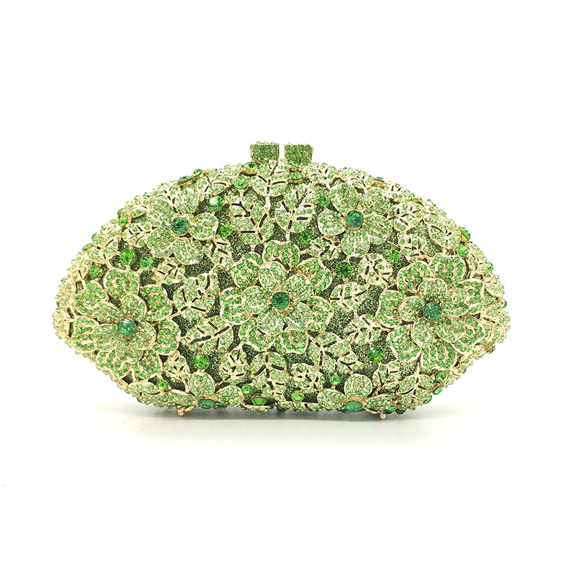 Vintage Flowers Crystal Purse