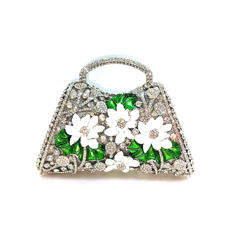 Floral Rhinestone Purse