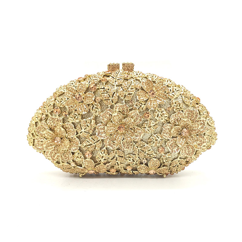 Vintage Flowers Crystal Purse