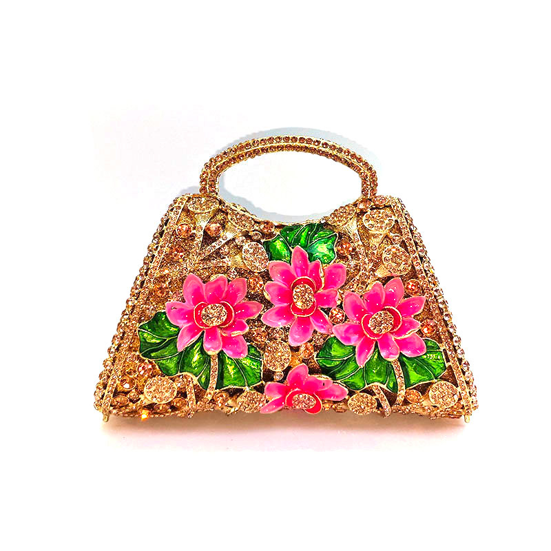 Floral Rhinestone Purse