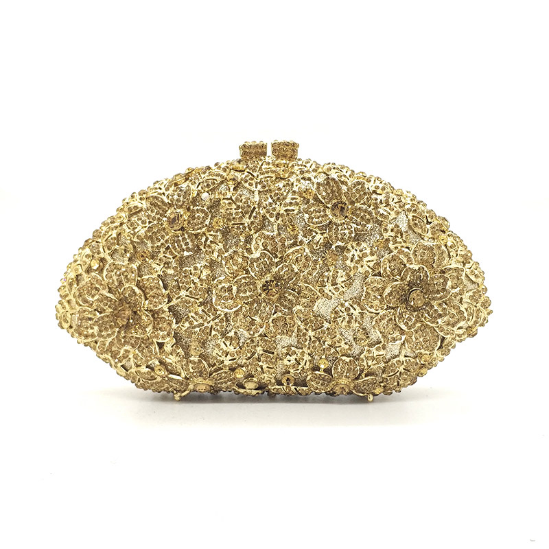 Vintage Flowers Crystal Purse