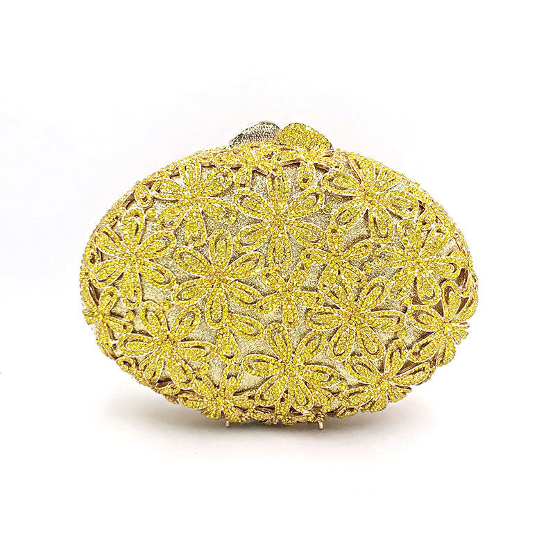 Flower Rhinestone Clutch Bag