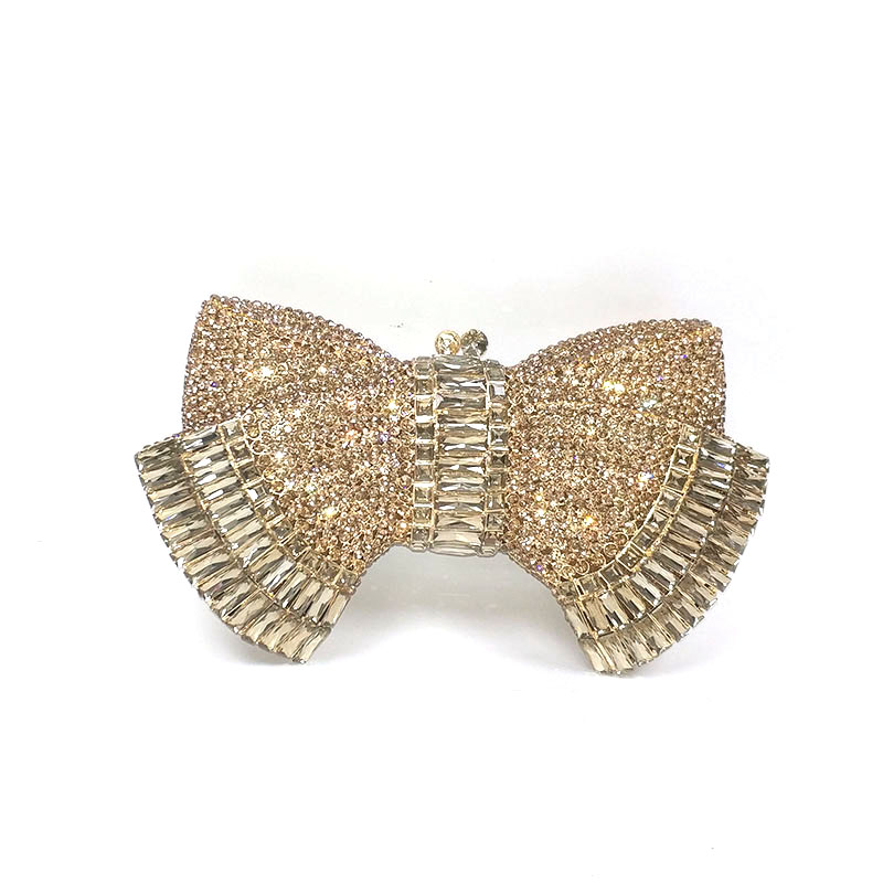 Lovely Bow Crystal Clutch