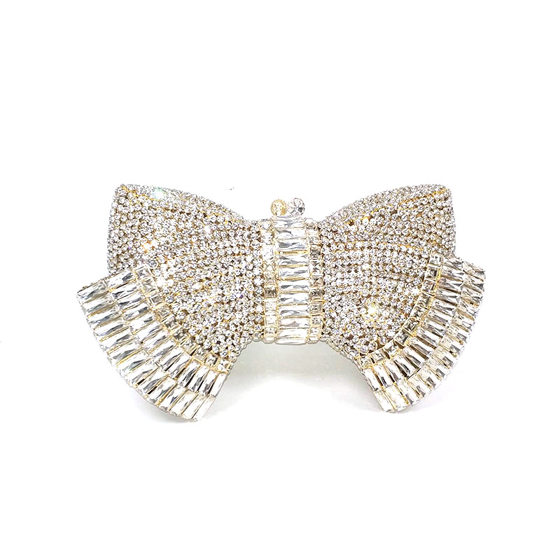 Lovely Bow Crystal Clutch
