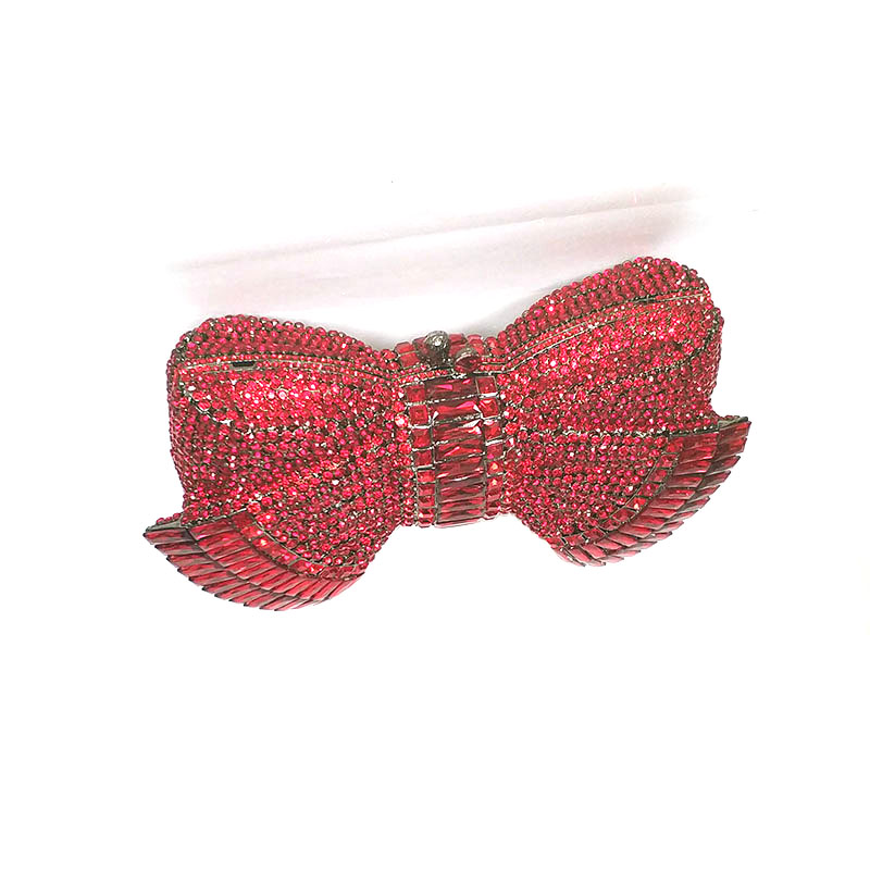 Lovely Bow Crystal Clutch
