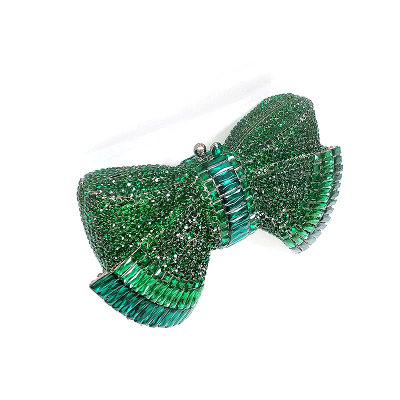 Lovely Bow Crystal Clutch