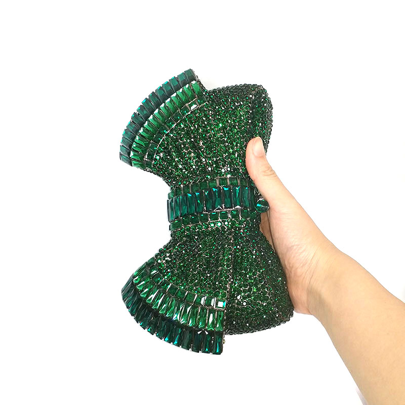 Lovely Bow Crystal Clutch