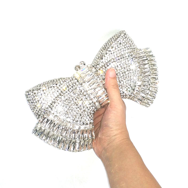 Lovely Bow Crystal Clutch