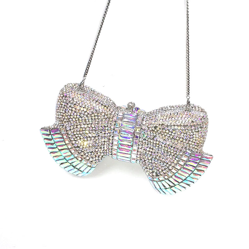 Lovely Bow Crystal Clutch