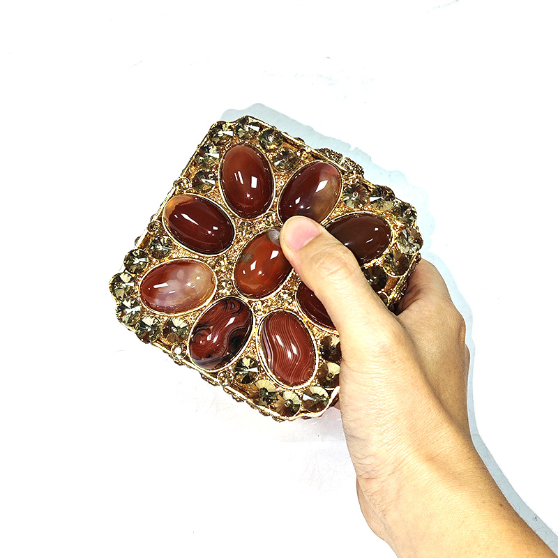 Rhinestone Square Purse