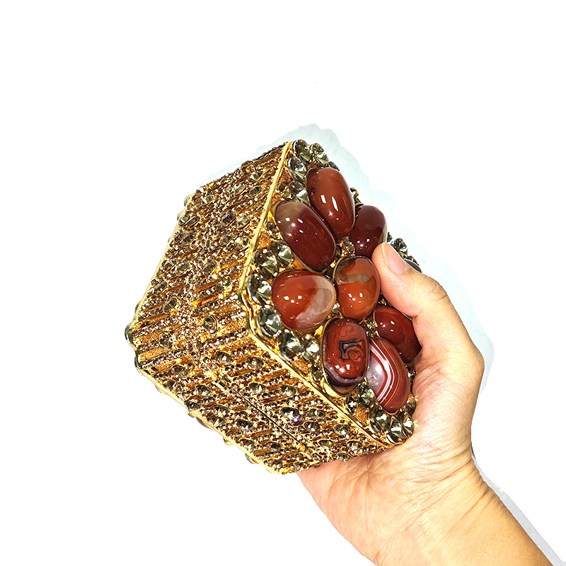 Rhinestone Square Purse