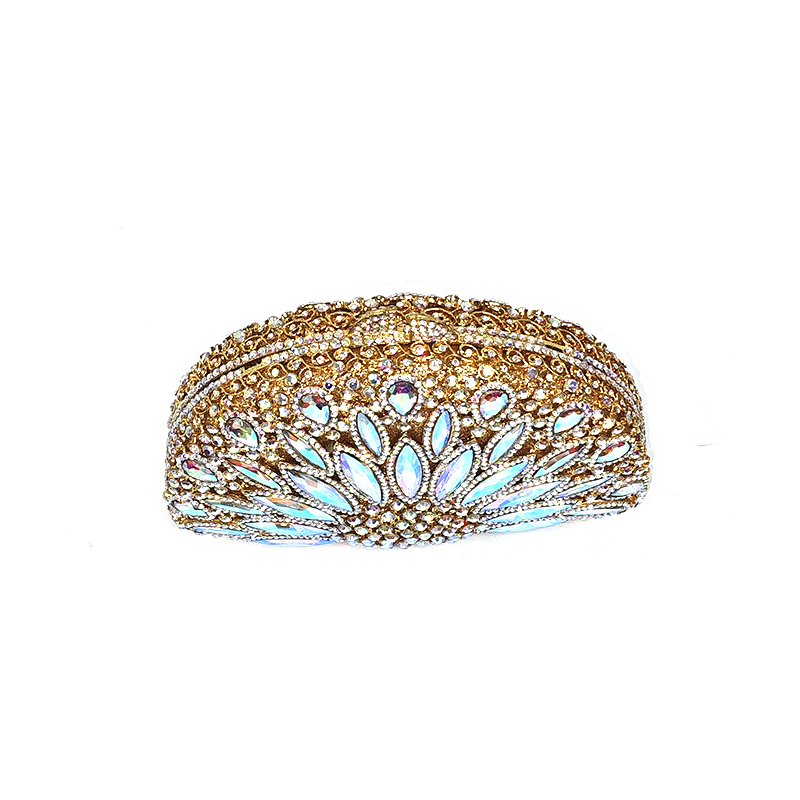 Crystal Fan-Shaped Evening Clutch