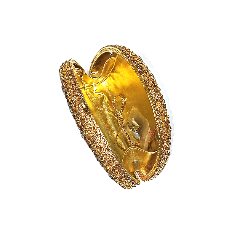 Crystal Fan-Shaped Evening Clutch