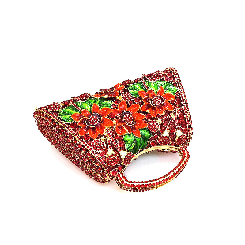 Floral Rhinestone Purse