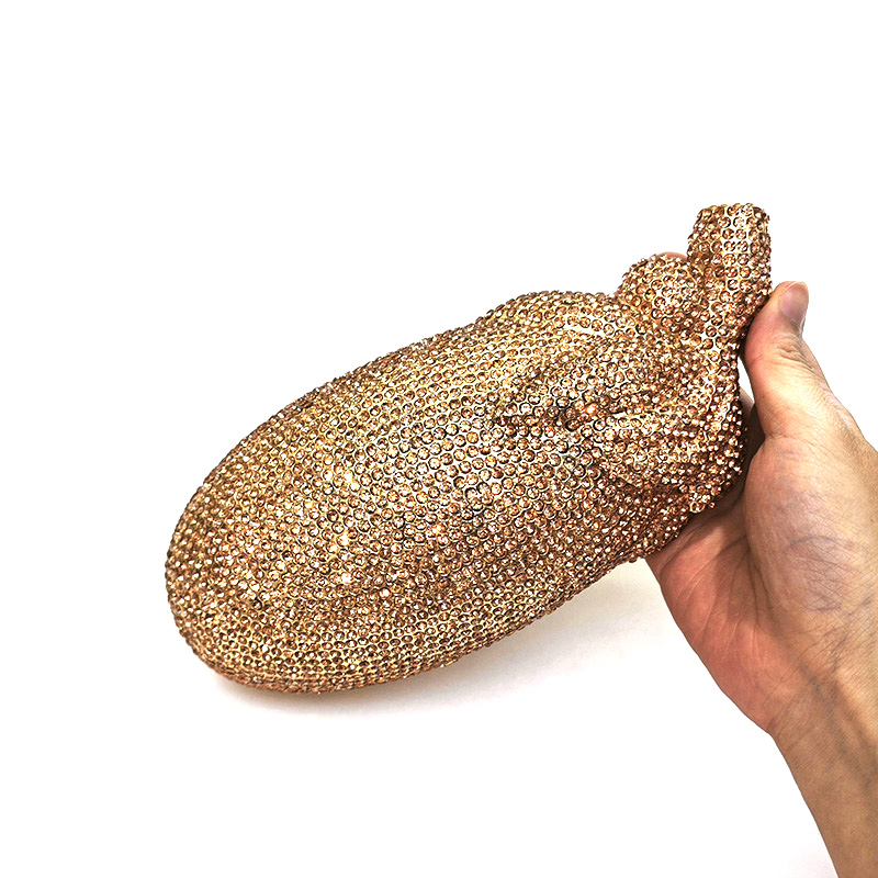 Sparkly Eggplant Clutch 