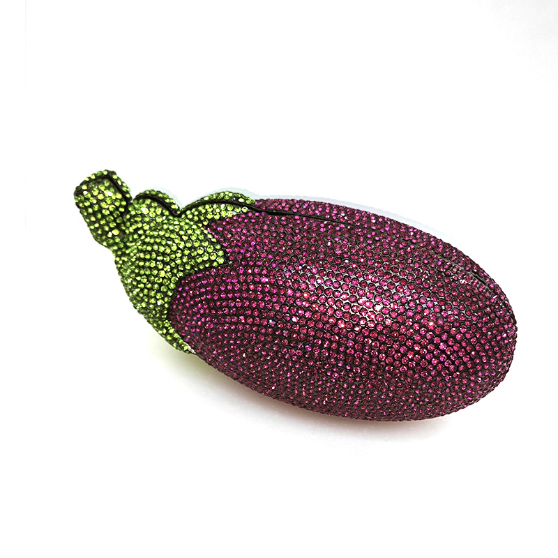 Sparkly Eggplant Clutch 