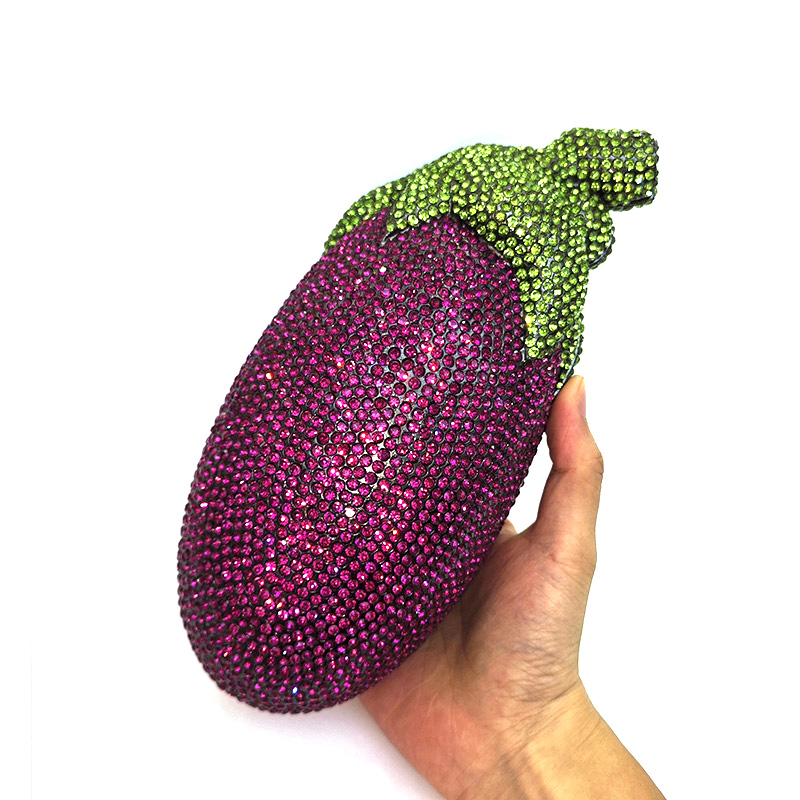 Sparkly Eggplant Clutch 