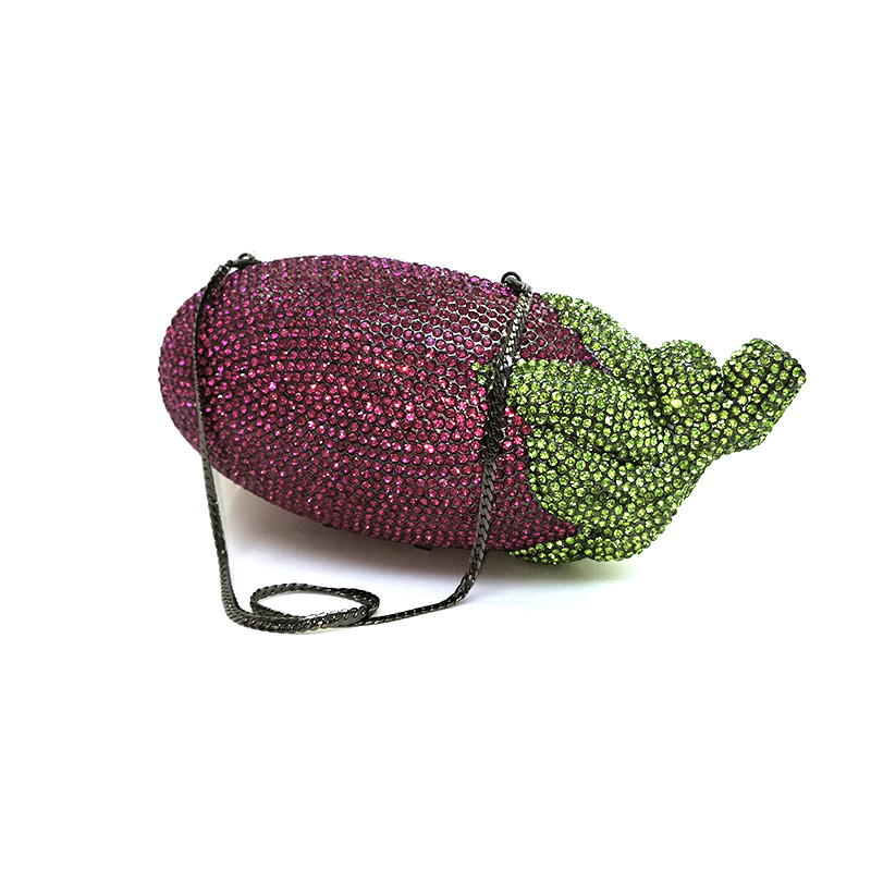 Sparkly Eggplant Clutch 