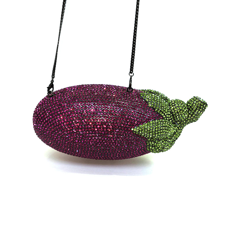 Sparkly Eggplant Clutch 