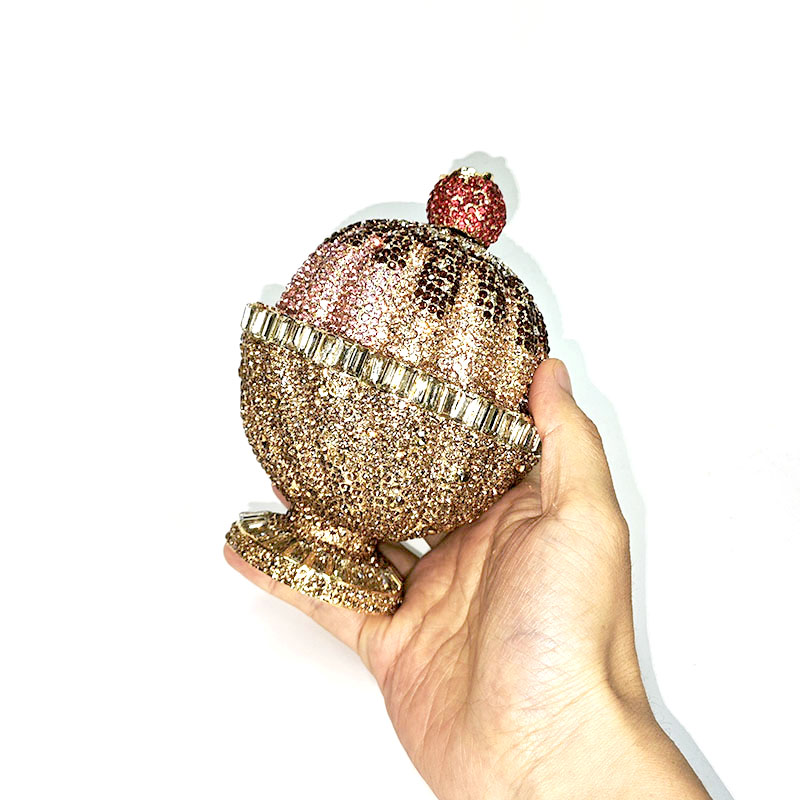 Sparkling Ice Cream Crystal Clutch