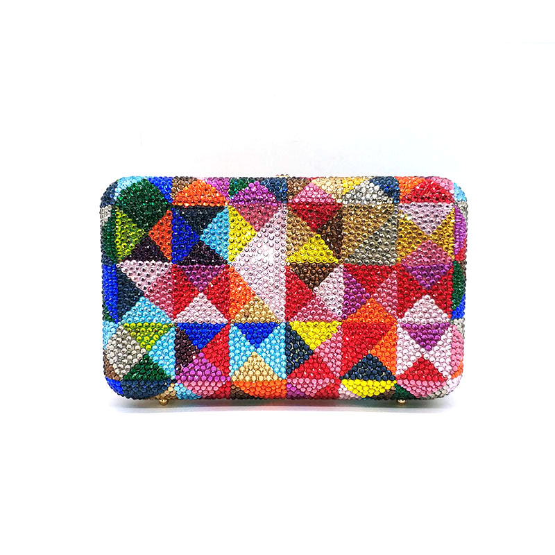 Colorful Full Crystal Clutch