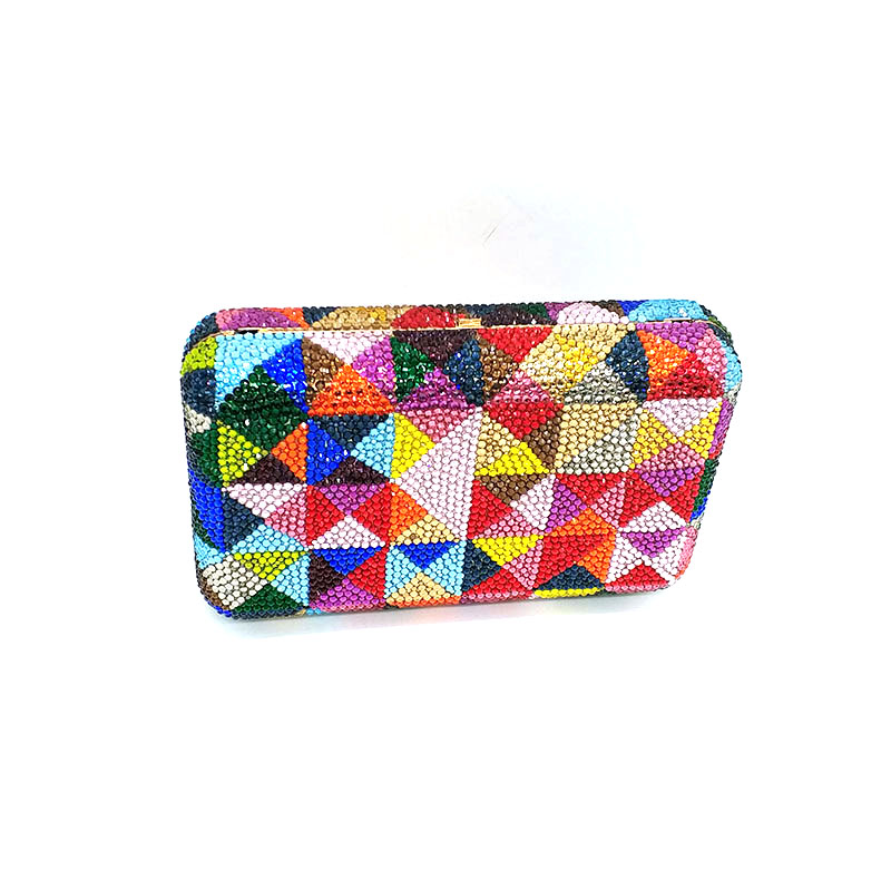 Colorful Full Crystal Clutch