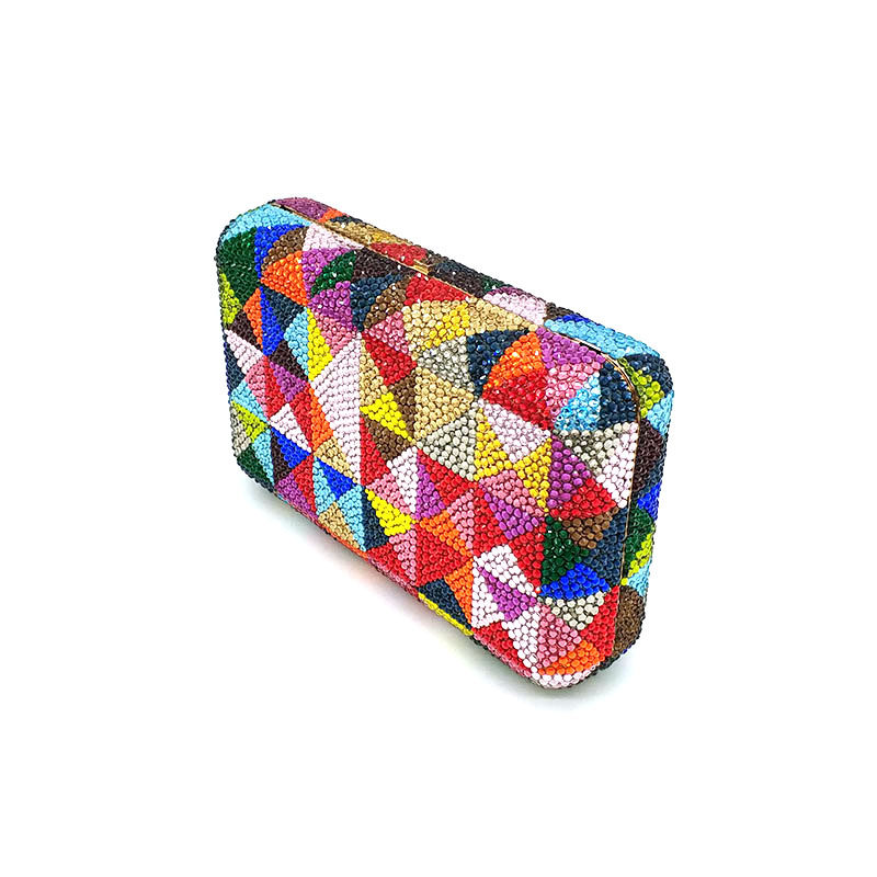Colorful Full Crystal Clutch