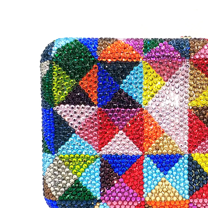 Colorful Full Crystal Clutch